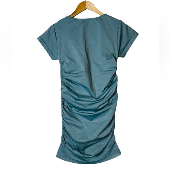 BLANQI Everyday Maternity Mini Dress Ruched Crewneck T-Shirt Size Medium/Large - Picture 6 of 6